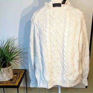 Vintage Fisherman Cable Knit Sweater Size Large